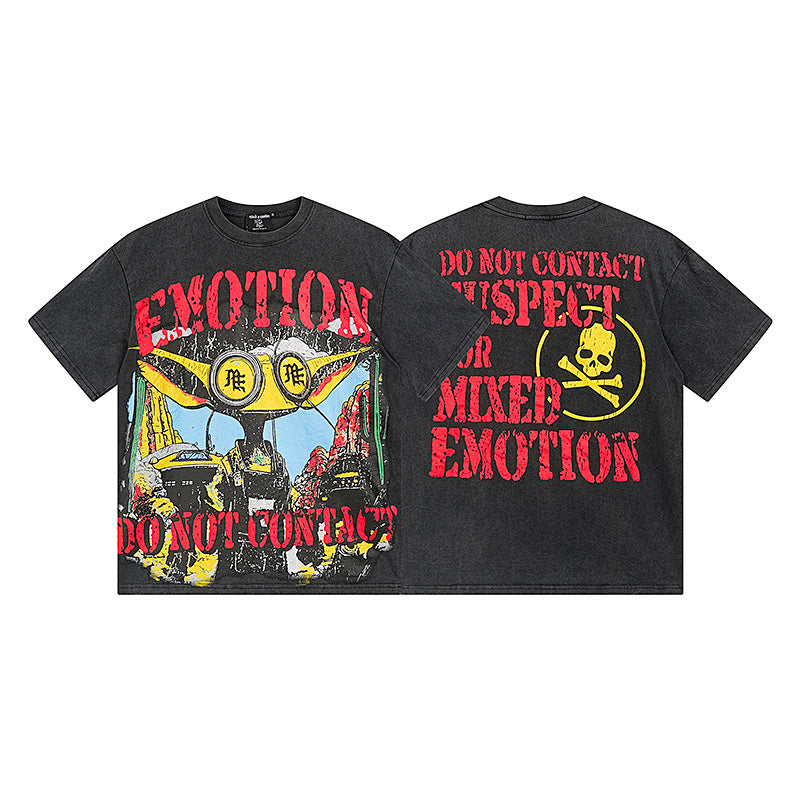 Playera Mixed Emotion – Rebel Alien Washed Black