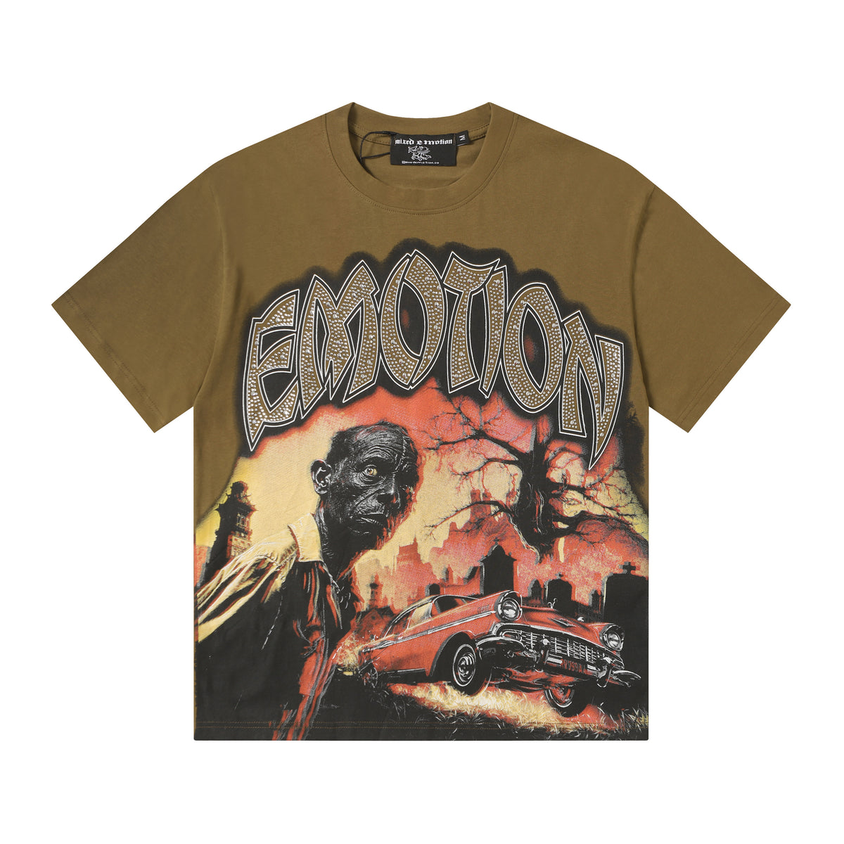 Playera Mixed Emotion – Zombie Apocalypse Brown