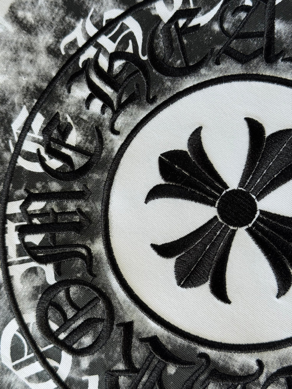 Chrome Hearts Black Emblem White Tee