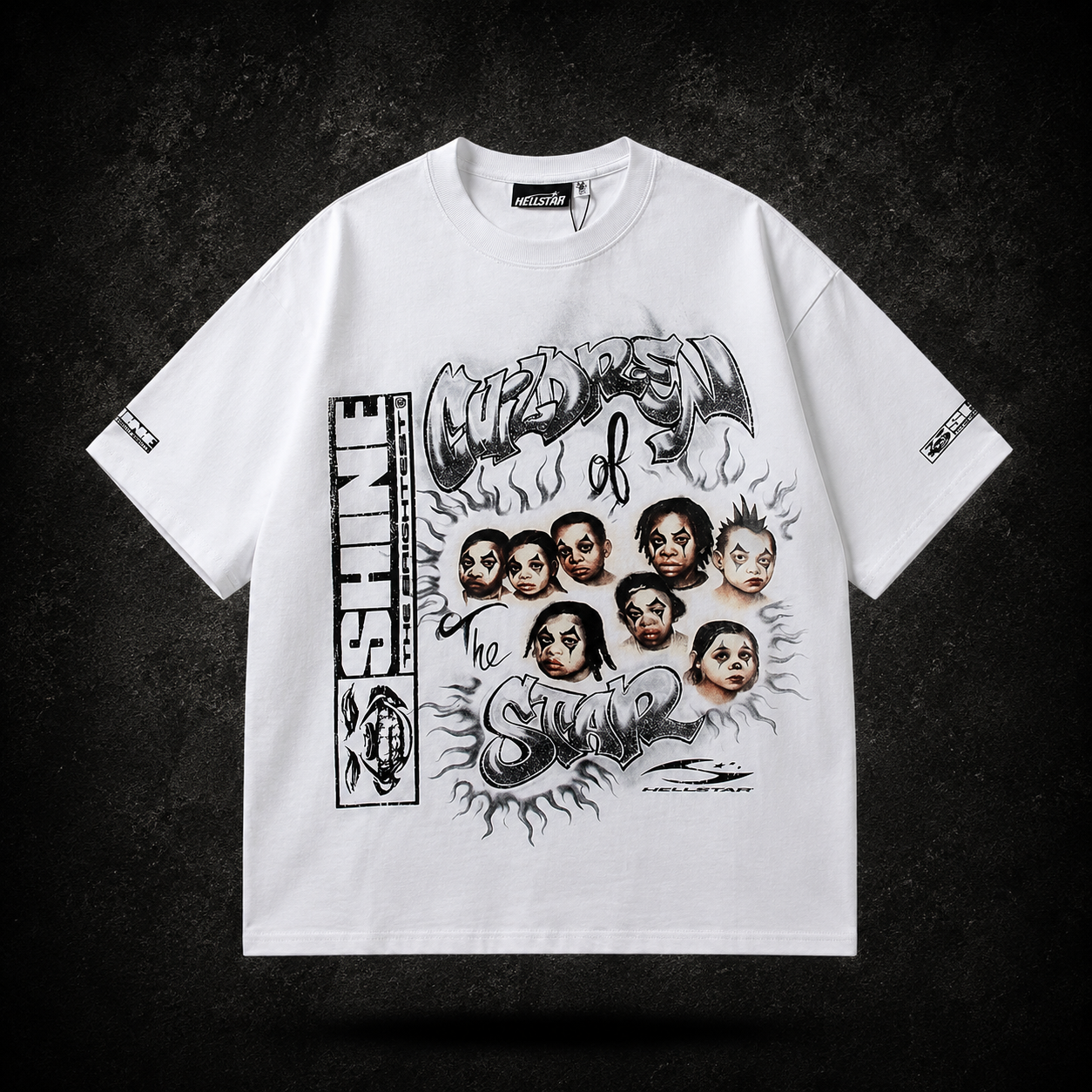 Playera Hellstar Children of the Star Blanca