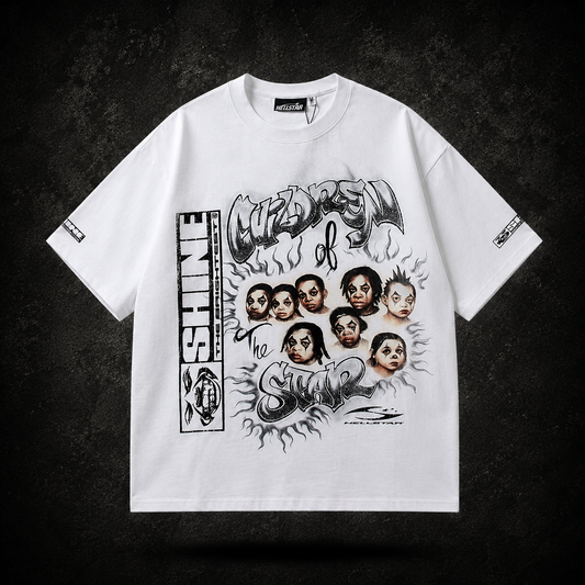 Playera Hellstar Children of the Star Blanca