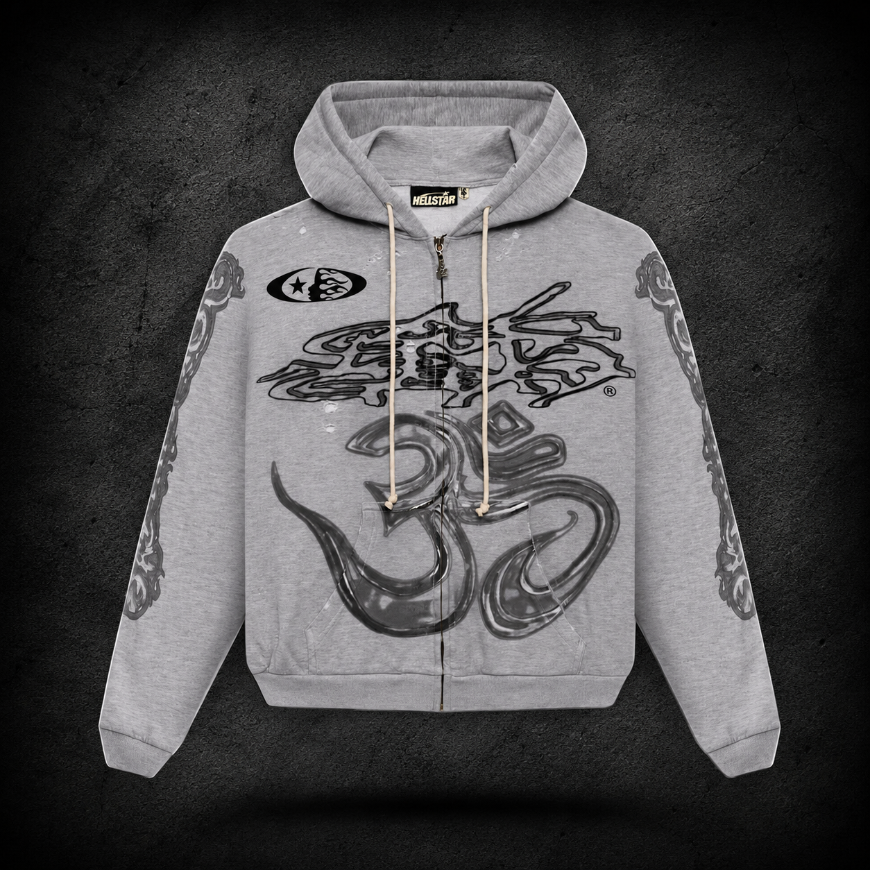 Hellstar 11 Zip Hoodie – Grey