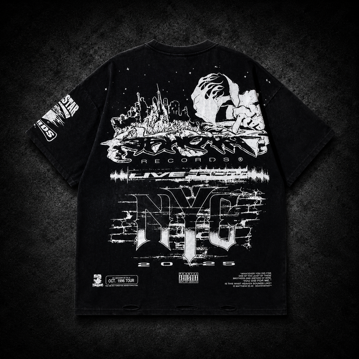 Playera Hellstar Liberty Scream Negra