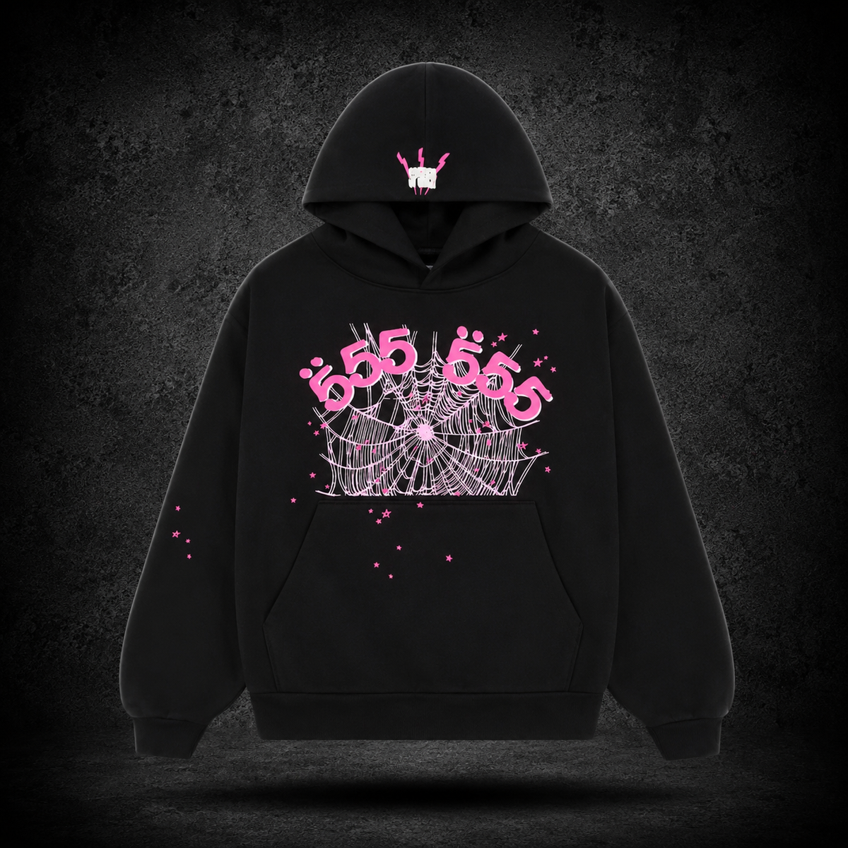 Hoodie 555 Spider Black