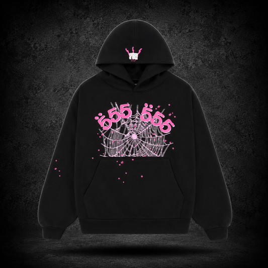 Hoodie 555 Spider Black