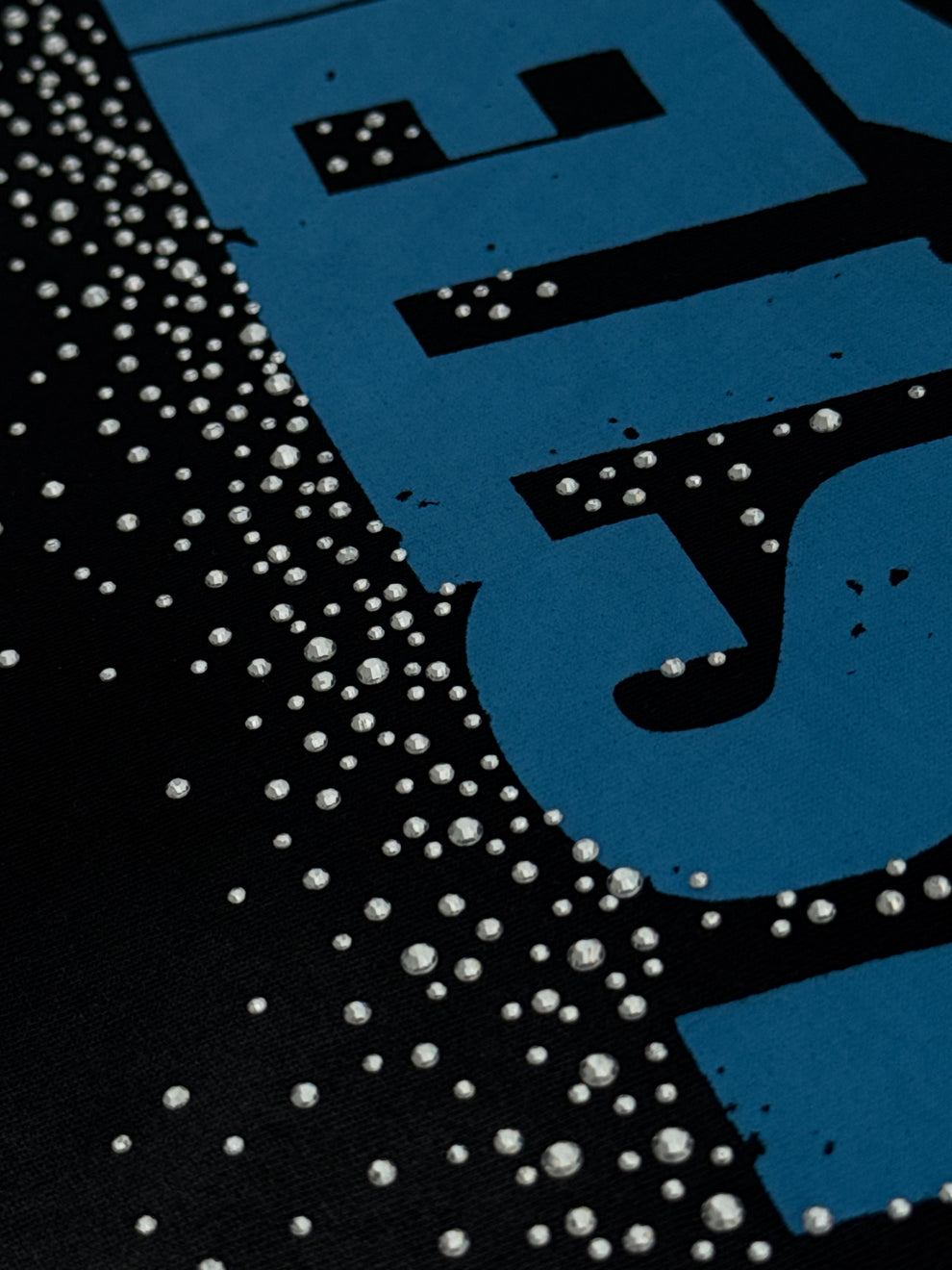 Playera Hellstar Logo Blue Negra