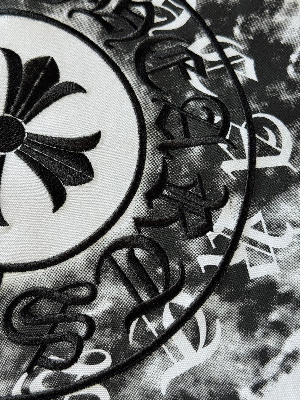 Chrome Hearts Black Emblem White Tee