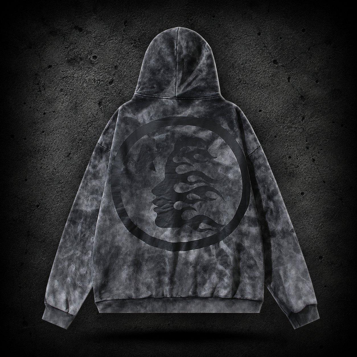 Hellstar Phantom Washed Hoodie – Charcoal