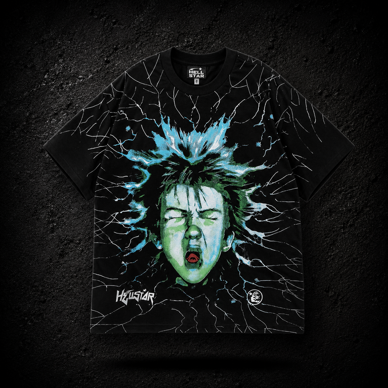 Playera Hellstar Electric Scream Negra
