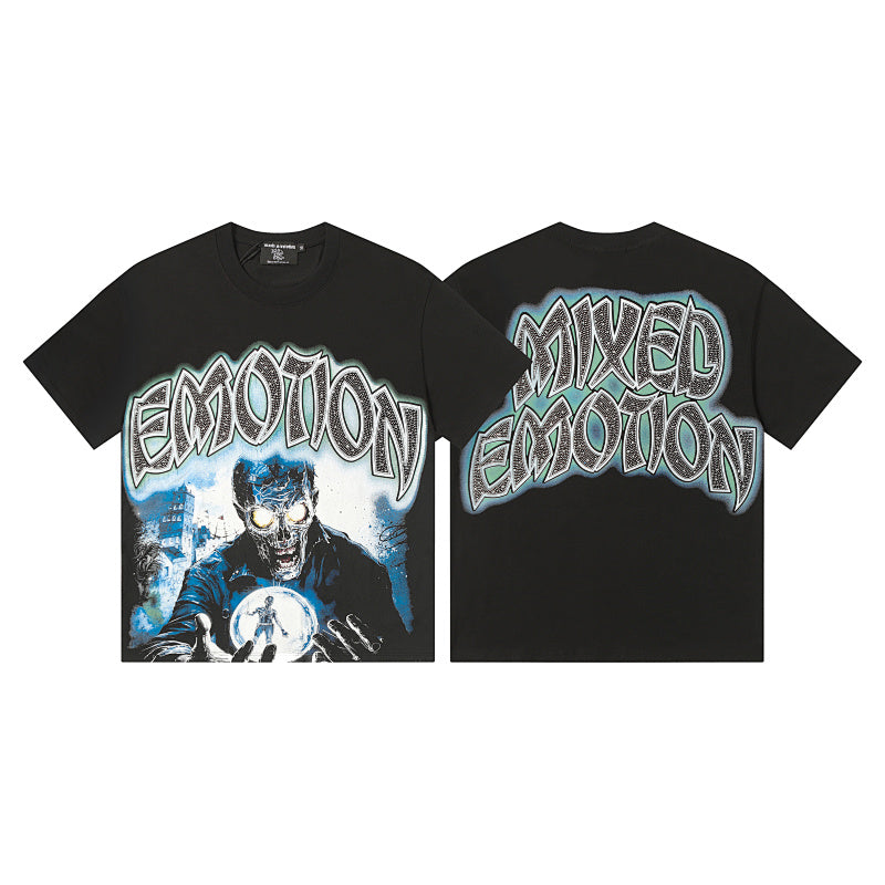 Playera Mixed Emotion – Dark Vision Black