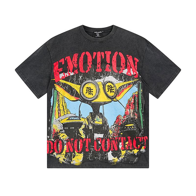 Playera Mixed Emotion – Rebel Alien Washed Black