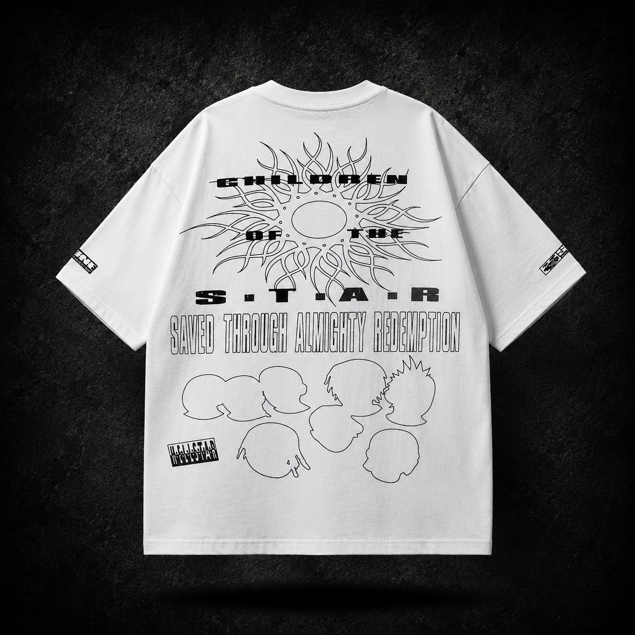 Playera Hellstar Children of the Star Blanca