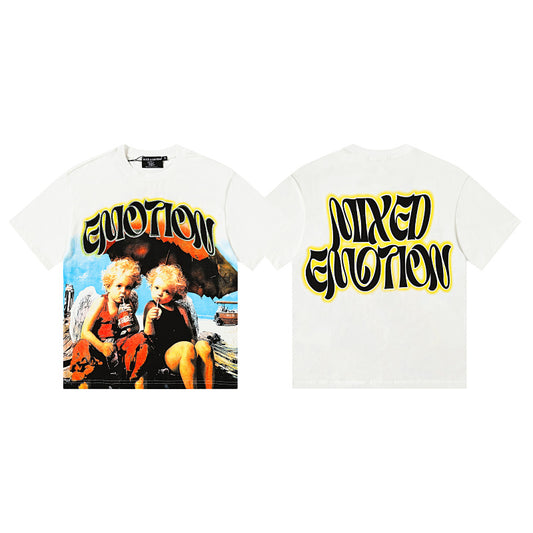 Playera Mixed Emotion – Fallen Angels White