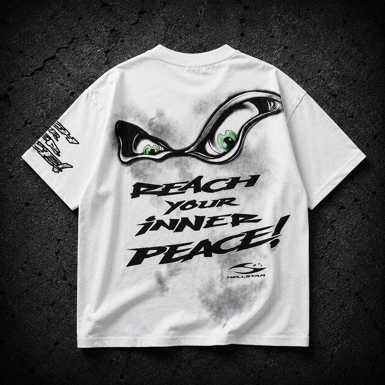 Playera Hellstar Om Graffiti White