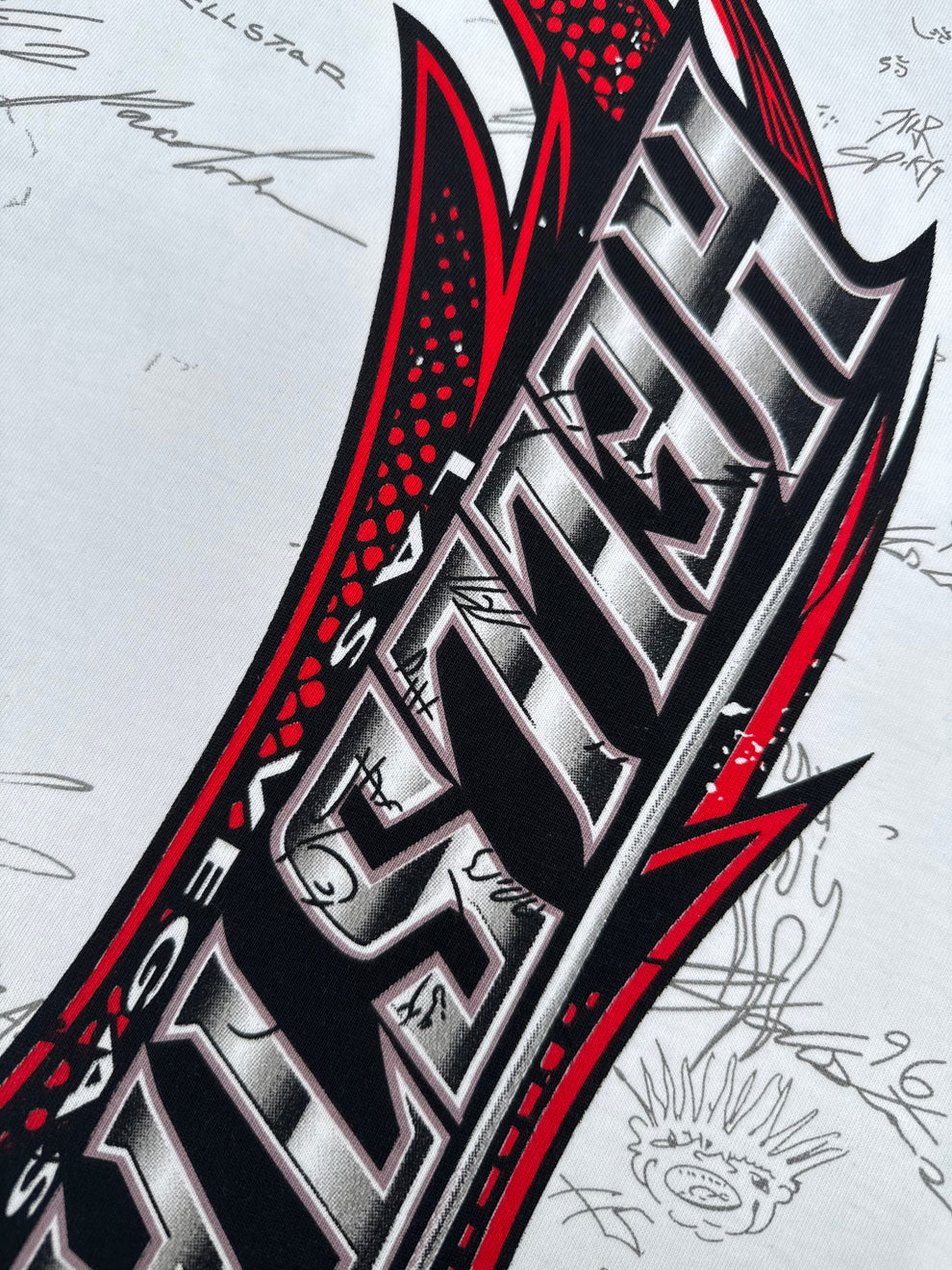Playera Hellstar Signature Blade White