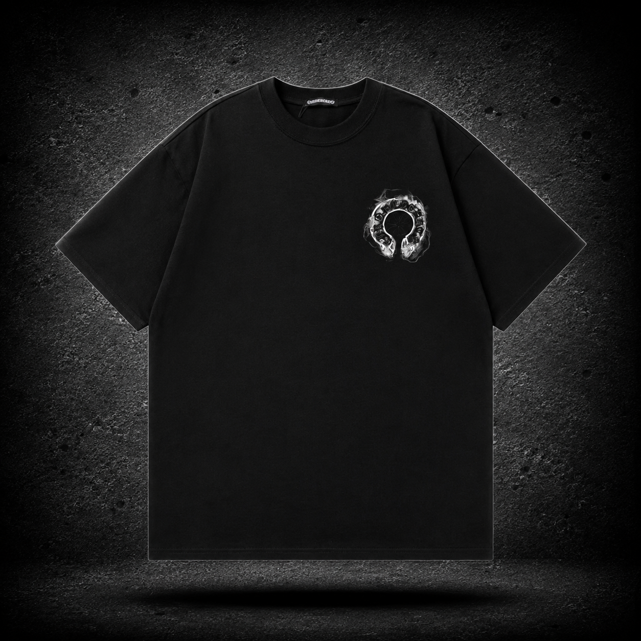 Chrome Hearts Smoke Horseshoe Black Tee