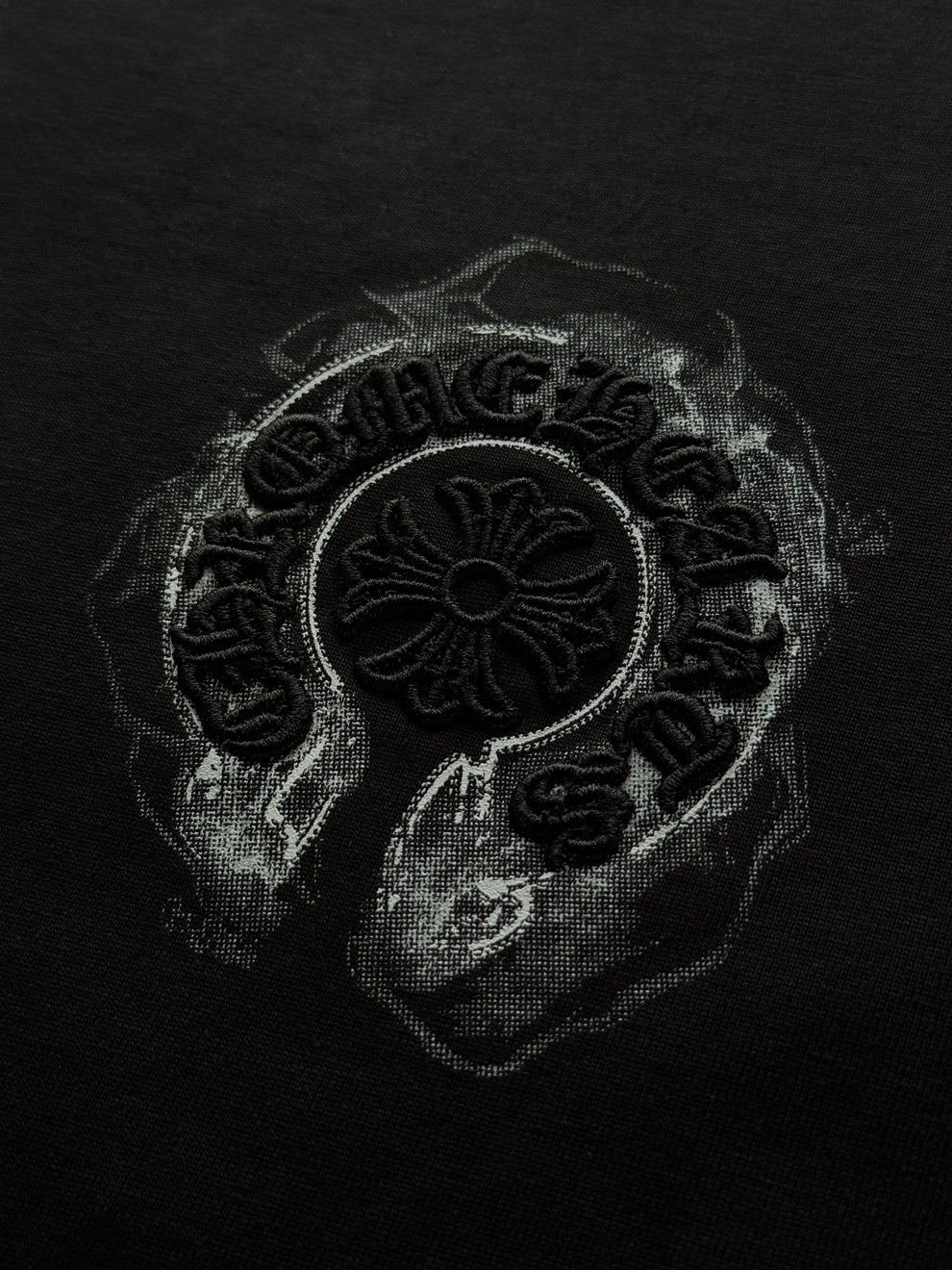 Chrome Hearts Smoke Horseshoe Black Tee