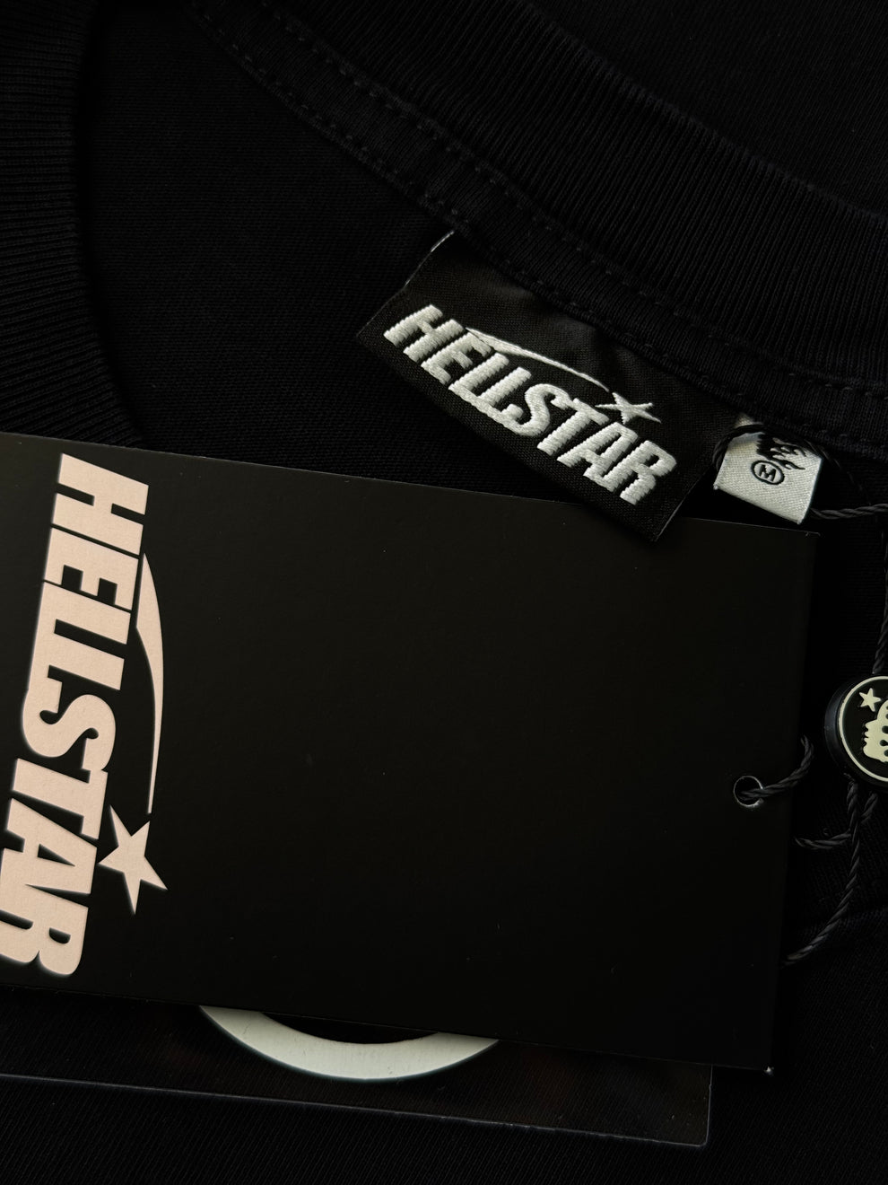 Playera Hellstar Negra Con Azul Menta