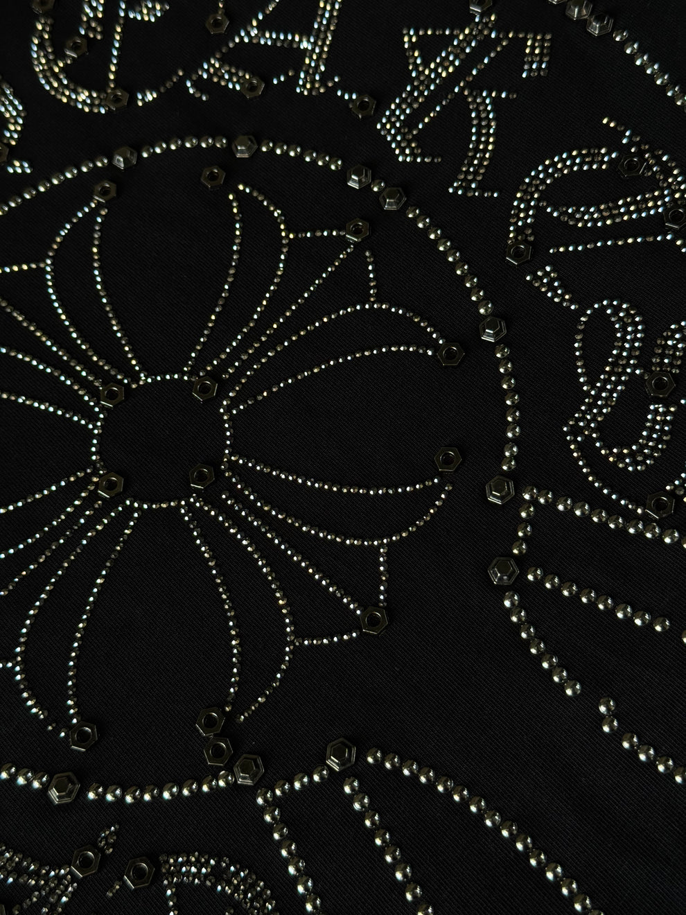 Chrome Hearts Rhinestone Horseshoe Black Tee