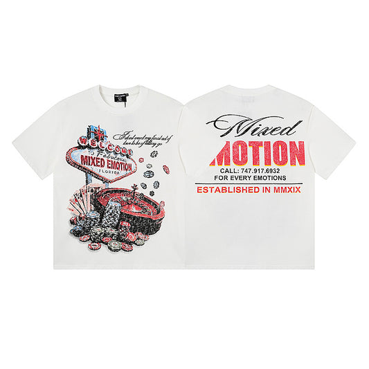 Playera Mixed Emotion – Las Vegas Casino White
