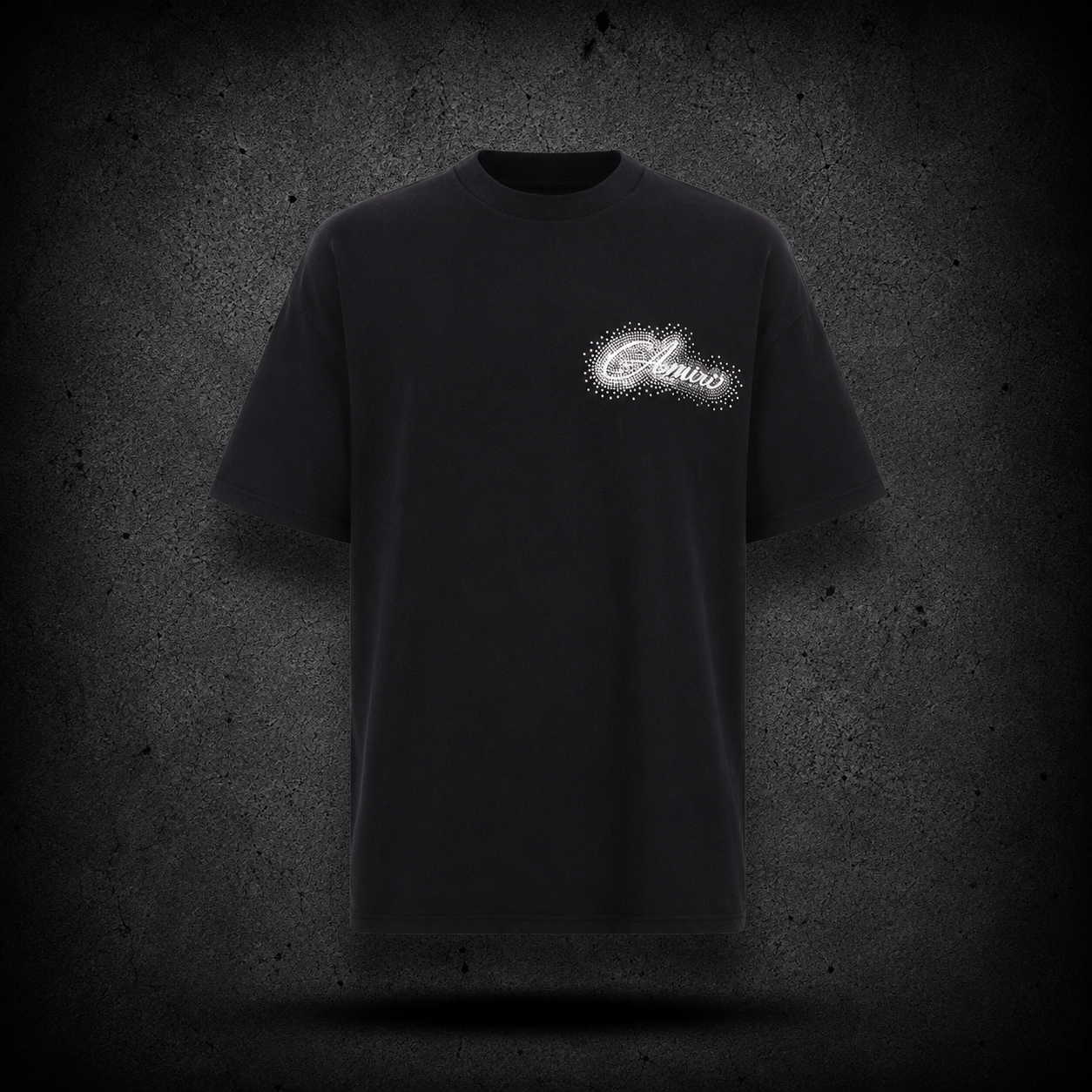 Playera AMIRI Crystal Script Black