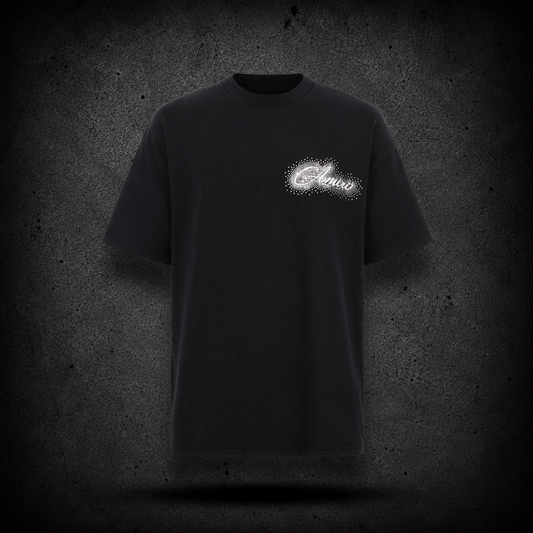 Playera AMIRI Crystal Script Black