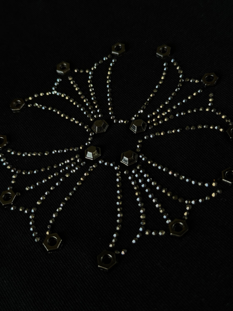 Chrome Hearts Rhinestone Horseshoe Black Tee