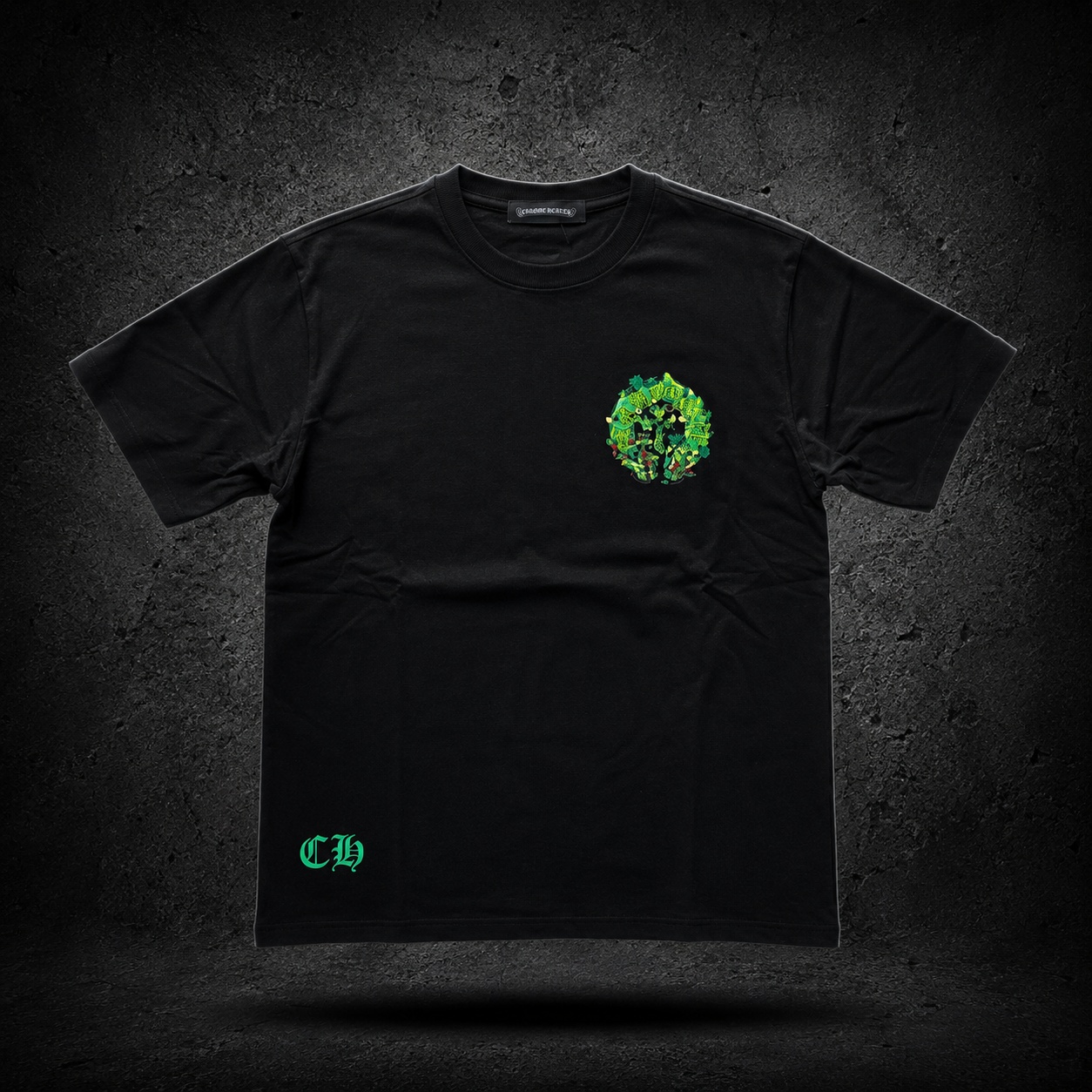 Chrome Hearts Botanical Horseshoe Black Tee