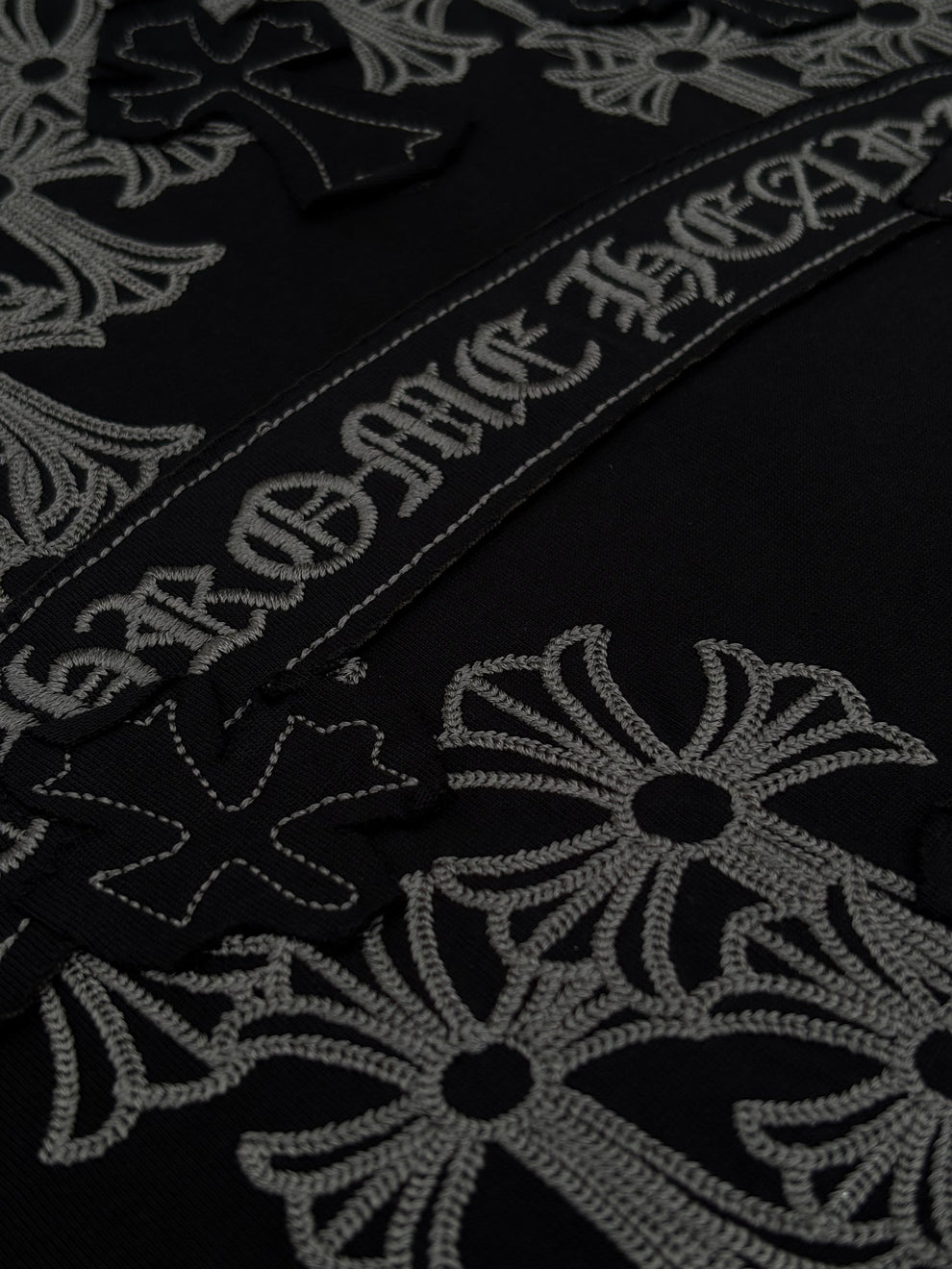 Playera Chrome Hearts Floral Cross Negra